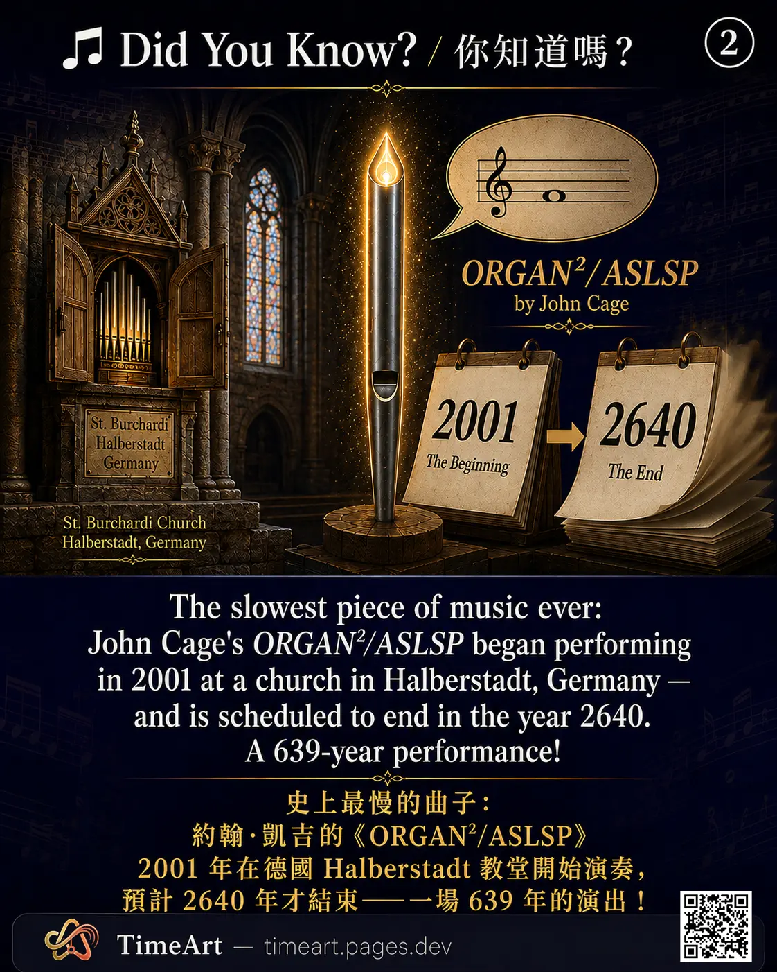 John Cage ORGAN²/ASLSP 639 年演出