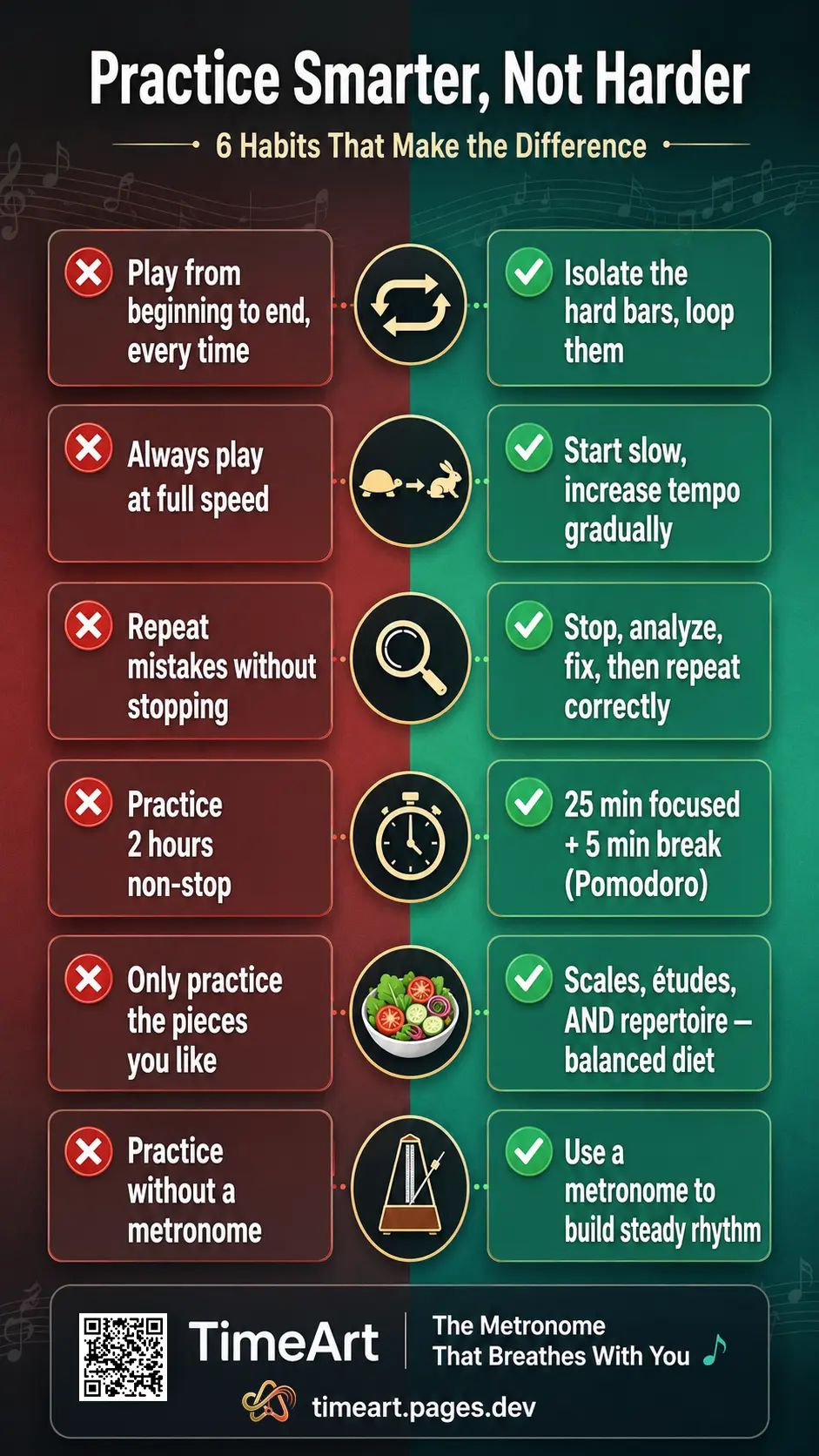 Practice Smarter Not Harder — 6 habits